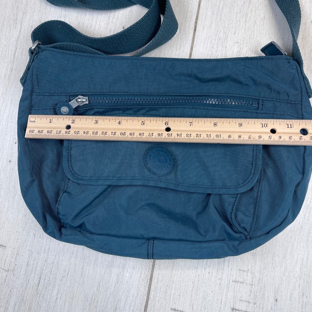 Kipling Crossbody Bag Teal Blue S/M Excellent Nylon Travel Shoulder Bag - Picture 6 of 16